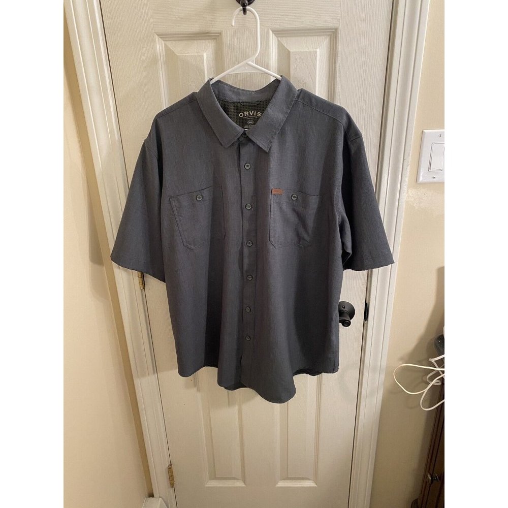 Orvis Outdoor Shirt Green Adult Xxl Lightweight Fishing Hiking Short Sleeve - Picture 3 of 7